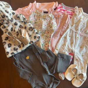 3 and 3-6 months baby girl bundle